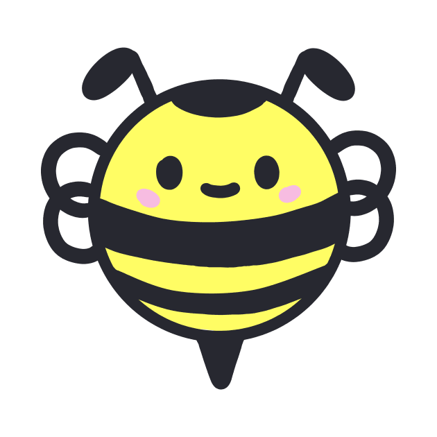 cute kawaii bee by grafitytees