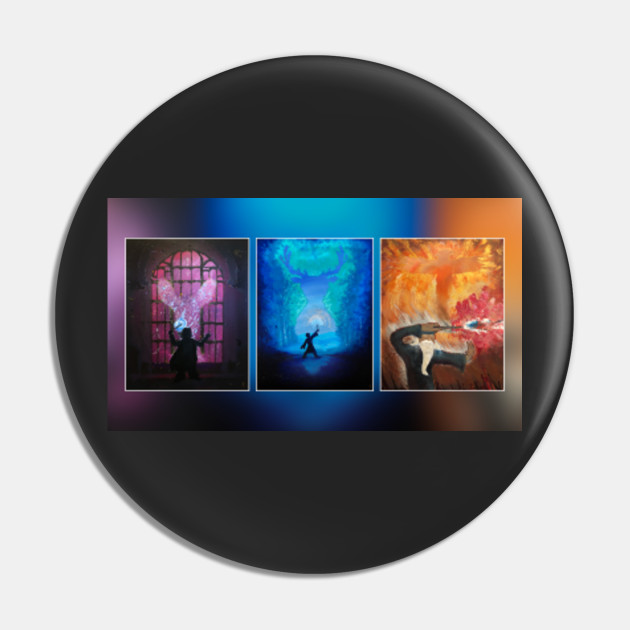 Harry Potter Patronus Triptych Harry Potter Patronus Painting