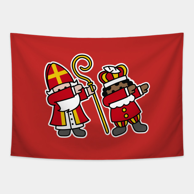 hoesten breedtegraad Anders Sinterklaas en Zwarte Piet - Roetpiet Dab dabbing - Sinterklaas - Tapestry  | TeePublic