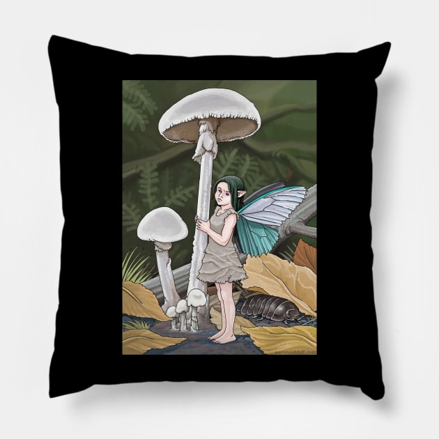 Fungal Fairy Pillow by Aaron Siddall