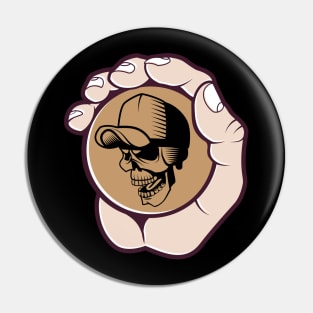 Ball with Skull in Hand Pin