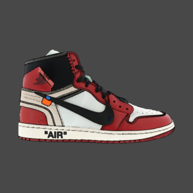 Nike Jordan 1 Off White Stencil - Jordan - T-Shirt | TeePublic