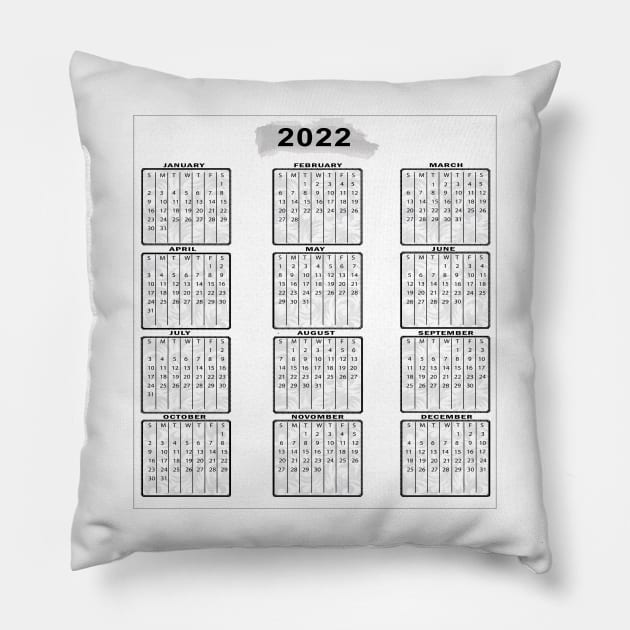 Calendar 2022. Planning Business Pillow by ArticArtac