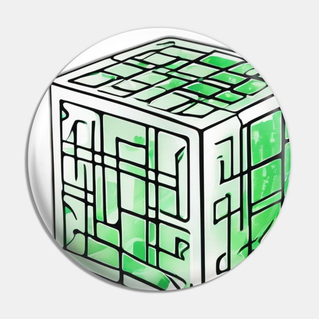 Rubic Cube Green Shadow Silhouette Anime Style Collection No. 380 Pin by cornelliusy