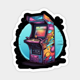 Retro colorful arcade game Magnet