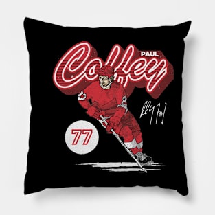 Paul Coffey Detroit Retro Script Pillow