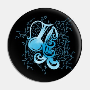 Aquarius Zodiac Sign Air Element Pin