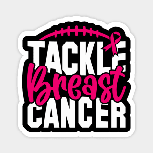 Tackle Breast Cancer Football Sport Awareness Support Pink Ribbon Magnet