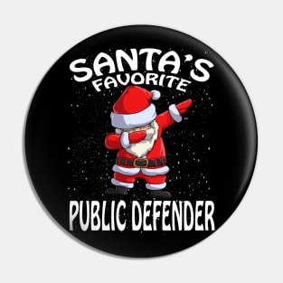 Santas Favorite Public Defender Christmas Pin
