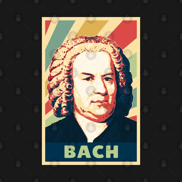 Johann Sebastian Bach Vintage Colors by Nerd_art