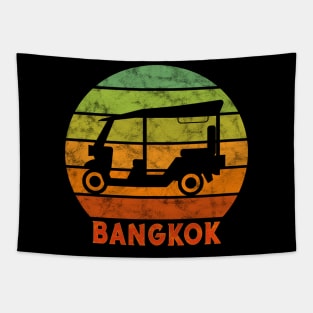 Bangkok Tuk Tuk On A Rainbow Of Colors Tapestry