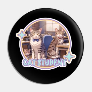 Cat Student Pin