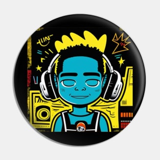 Urban Music by Music Genius Art Pin