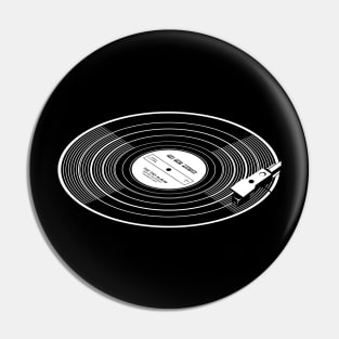 Vinyl record with stylus Pin