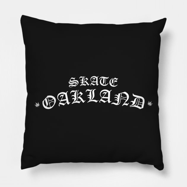 Skate Oakland / Trees Pillow by sk70