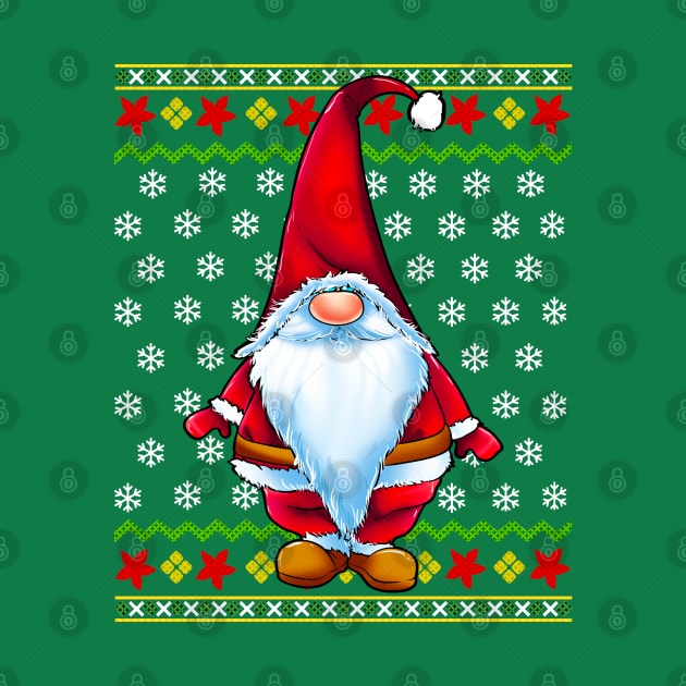 Santa Claus Gnome Ugly Christmas Sweater by E