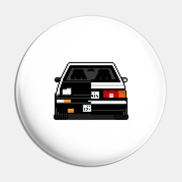 Initial D Toyota Sprinter Trueno AE86 Pixel Art 3 Pin by grphc_dsg21