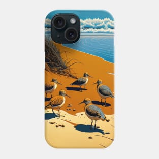 Sandpipers on the shore Phone Case