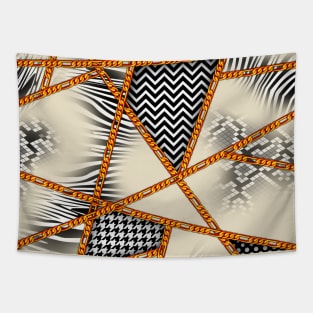 Animal skins,fabric pattern,chain,snake,zebra,polka dots Tapestry