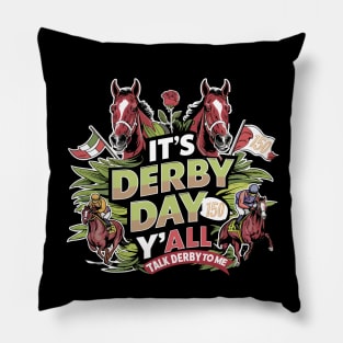 Vintage Its Derby 150 Yall 150th Horse Racing Derby Day 2024 Pillow