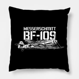 Messerschmitt bf-109 Airplane WW2 German Aircraft Plane Aeroplane Fighter Pillow