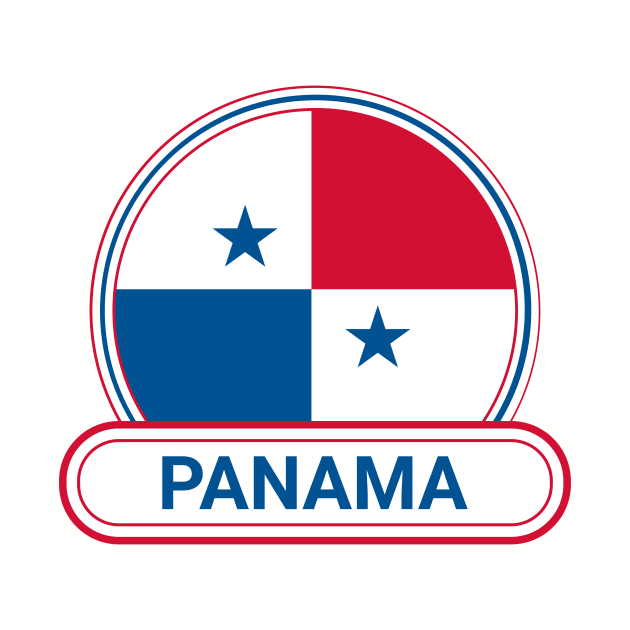 Panama Country Badge - Panama Flag by Yesteeyear