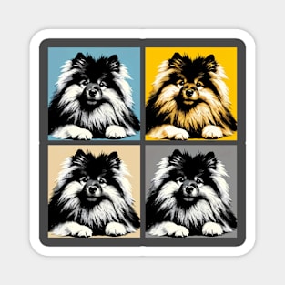 Pop Retro Keeshond Art - Cute Puppy Magnet