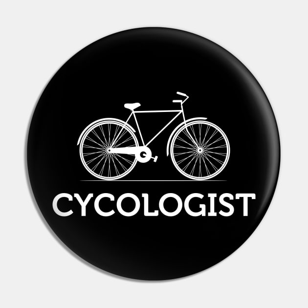 Vintage Cycologist Bike T-Shirt Pin by Bequeen