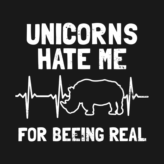 Fat Unicorn Shirt | Rhino Heartbeat Gift by Gawkclothing