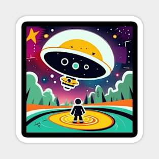 Toddler Boys UFO Abduction Magnet