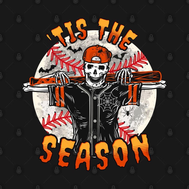 Funny Tis the Season Halloween  Baseball Saying Quote by TeeCreations