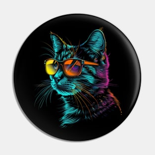 Feline Mix-master Cat DJ Pin