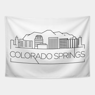 Colorado Springs Minimal Skyline Tapestry