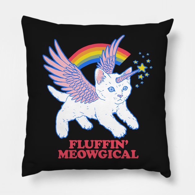 Fluffin' Meowgical Pillow by Hillary White Rabbit