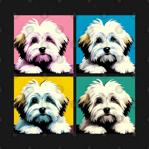 Pop Retro Coton de Tulear Art - Cute Puppy by PawPopArt