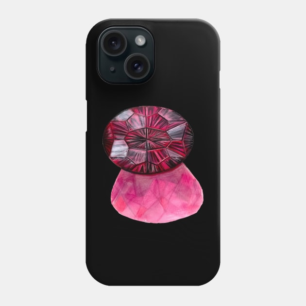 Garnet Gemstone, January Phone Case by SeanKalleyArt