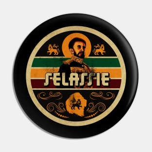 King Selassie I Jah Rastafari Pin