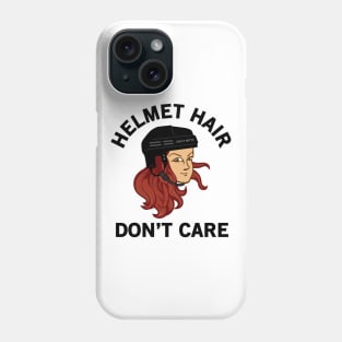 Hockey Helmet Hair Don't Care Red Head Phone Case