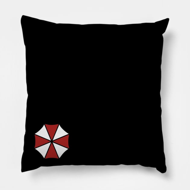 Umbrella Corporation - Wesker 13 Pillow by goast