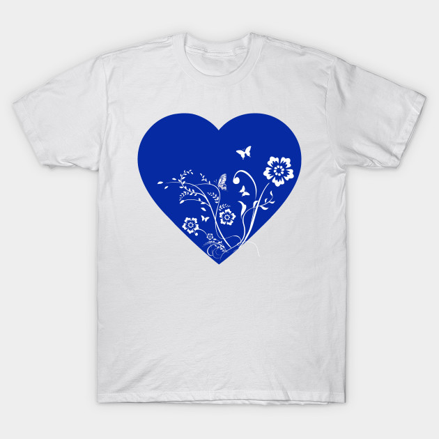 blue heart t shirt