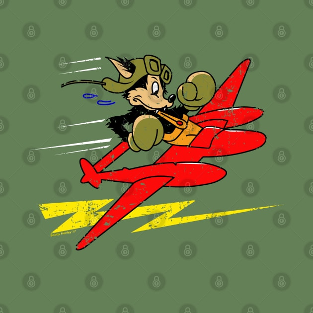 Wolf P-38  WW2 logo by Illustratorator