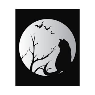 its the most wonderful time of the year black cat Halloween moon version T-Shirt