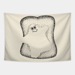 Ghost on Toast (Line Art) Tapestry