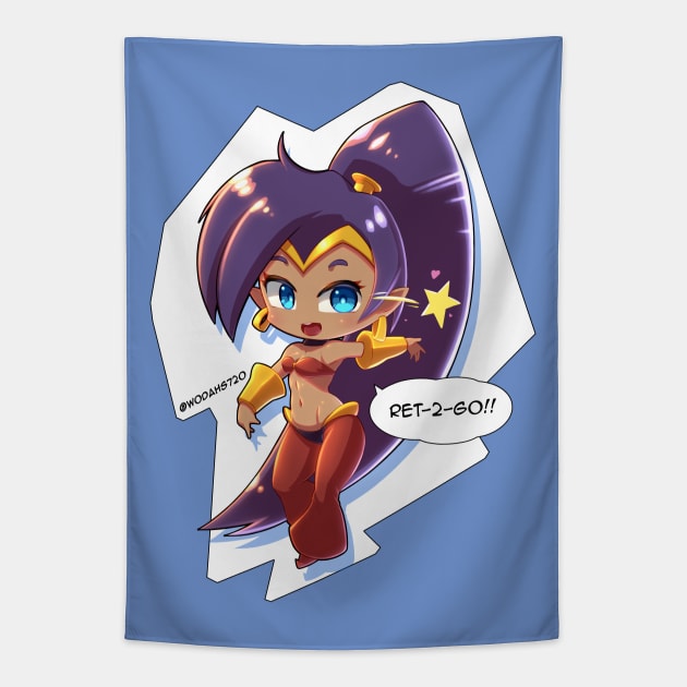 Chibi Shantae B Tapestry by Martinuve