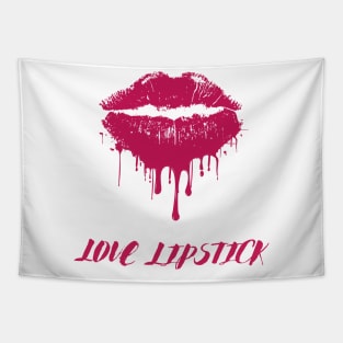 Love lipstick drippy hoodies dripping design Tapestry