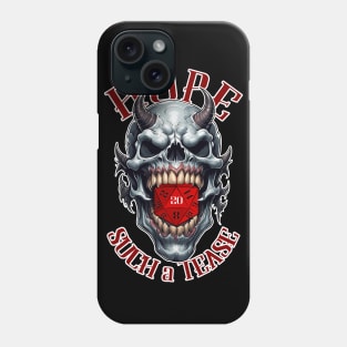 Demonic Skull D20 for your tabletop session Phone Case