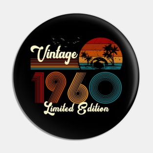 Vintage 1960 Shirt Limited Edition 60th Birthday Gift Pin