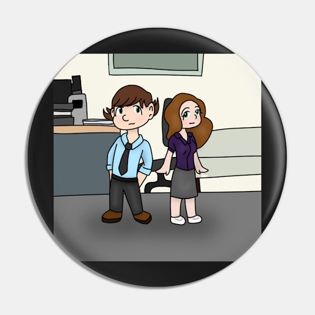 Jim and Pam Pin by ceolsonart