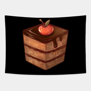 Chocolate Cube Cake Tapestry