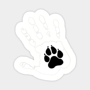 Dog Human Paw Magnet